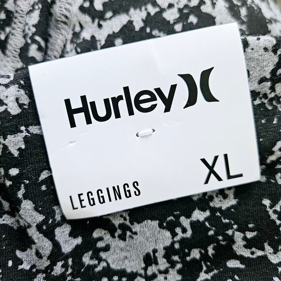 Hurley Size XL Black Grey Heather Womens Reversible Leggings with Camouflage - Picture 16 of 16